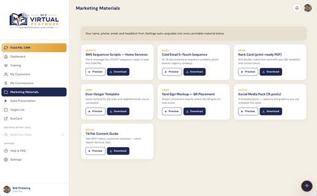 Marketing Materials — scripts, rack cards, social, ready to deploy