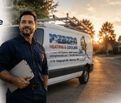 Real contractor with van